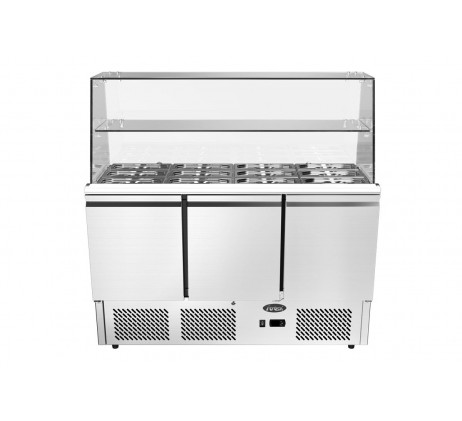 Saladette 3 portes GN1/1 – Pare haleine droit