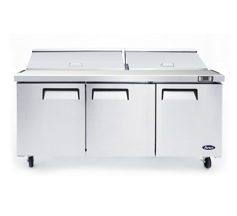 Saladette 3 portes tropicalisée – 18 bacs GN1/6