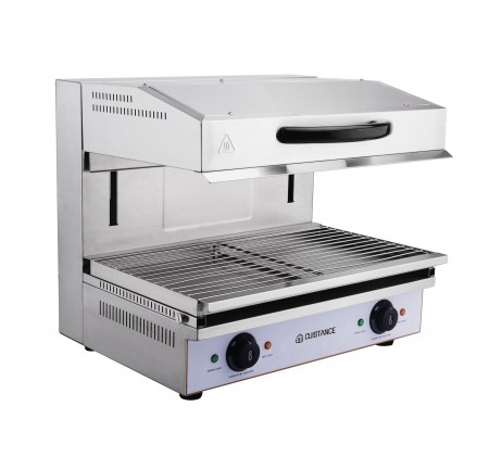 Salamandre en inox avec plafond mobile