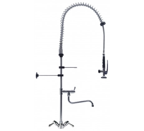 Douchette monotrou avec robinet intermédiaire