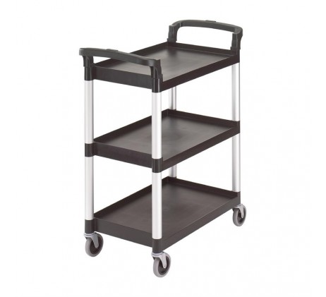 Chariot de service 3 niveaux noir