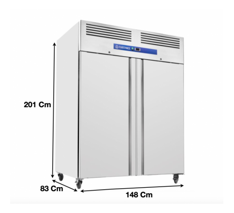 Armoire réfrigérée négative GN2/1 1400 L 2 Portes