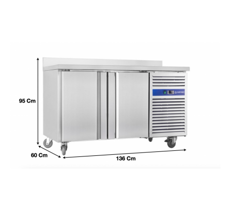 Desserte table réfrigérée positive 600 2 Portes...