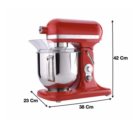 Batteur mélangeur 7 litres rouge