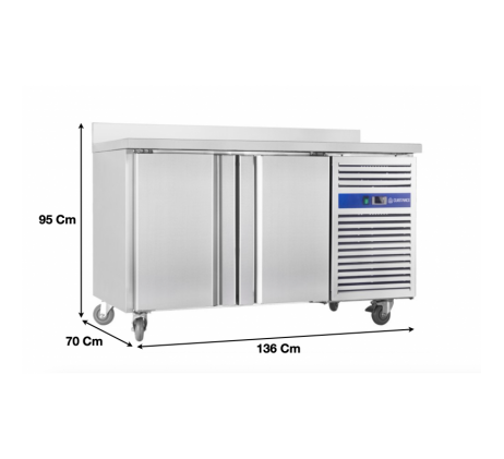 Desserte réfrigérée 700 2 portes négative...