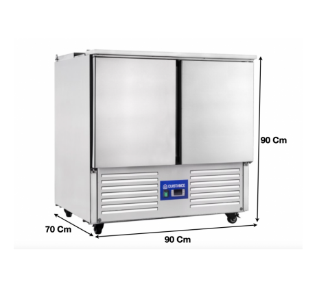 Saladette réfrigérée avec couvercle et plan de...