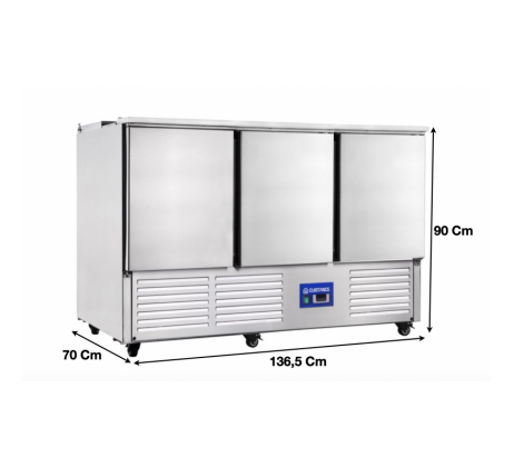 Desserte table réfrigérée avec couvercle et...