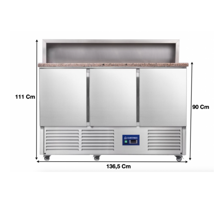 Saladette réfrigérée avec plan de travail en...