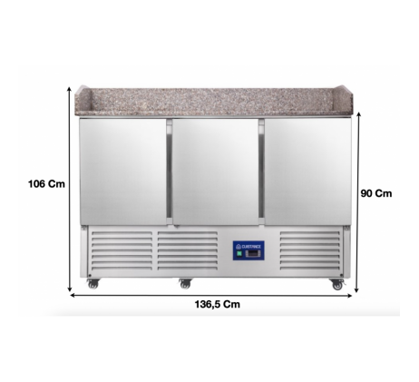 Saladette réfrigérée avec plan de travail et...