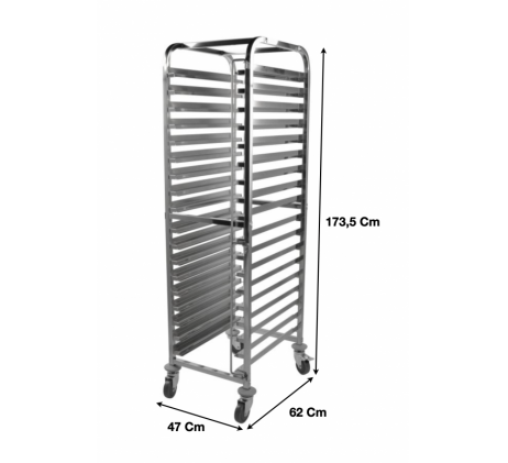 Echelle inox 18 niveaux GN1/1 600 x 400 mm