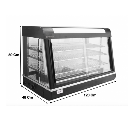 Vitrine chauffante L 1200 mm