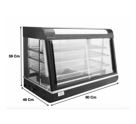 Vitrine chauffante L 900 mm