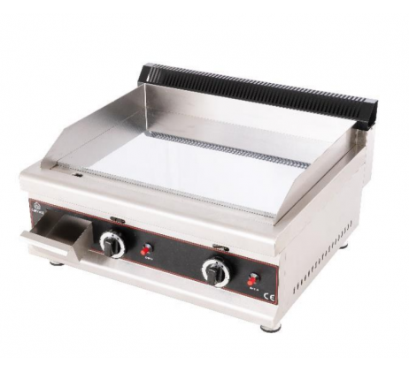 Plaque à snacker 650 mm chromé à gaz 2 brûleurs