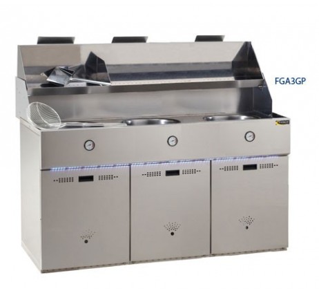 Friteuse SOFINOR à gaz 3 cuves