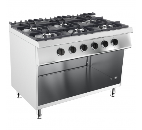 Gazinière 6 feux sans porte