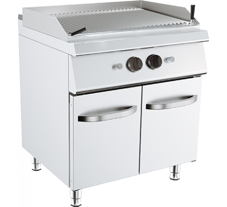 Grillade pierre de lave gaz 80 cm Avec portes