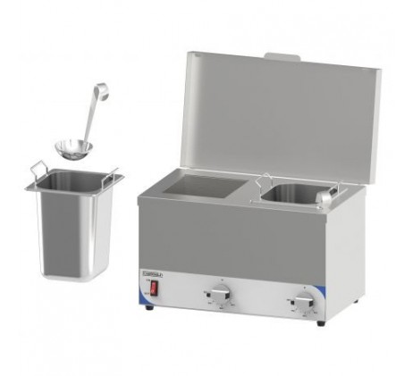 BAIN MARIE À SAUCE COMPACT 2 CUVES