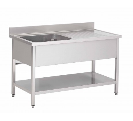 Plonge avec sous tablette 1000 x 600 x H850 mm