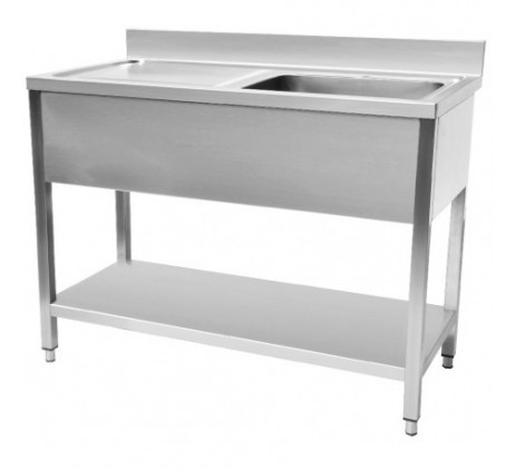 Plonge avec sous tablette 1200 x 600 x H850 mm