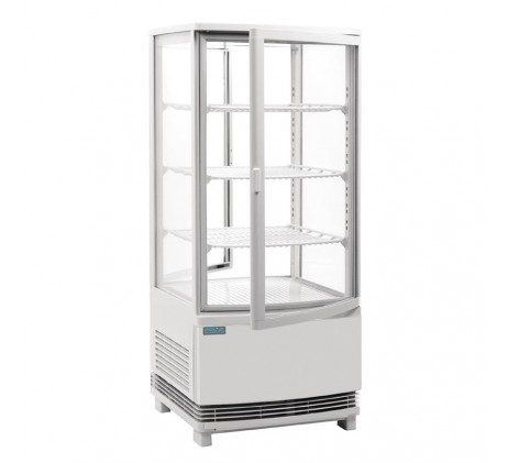 Vitrine réfrigérée portes incurvées 86L blanche