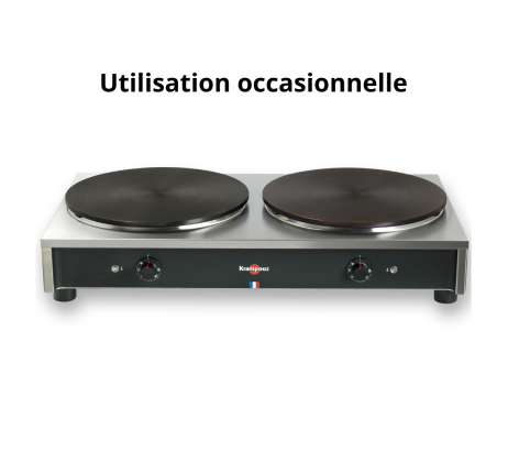 Crêpière électrique double - châssis carré...