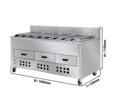 Rôtissoire à poulet crapaudine ( ouvert ) au...