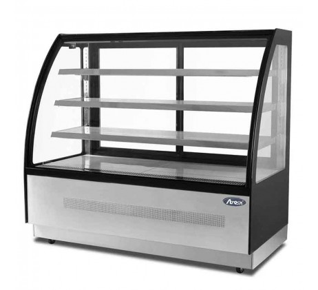 Vitrine réfrigérée bombée