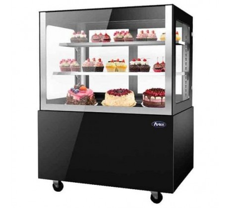 Vitrine réfrigéré droite noir éclairage led