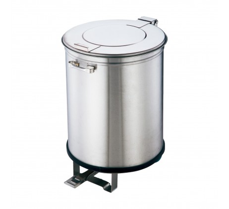 Poubelle en inox avec pédale 100 L