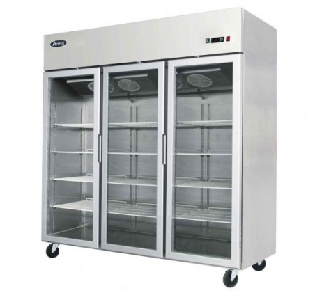 Congélateur vitré Inox 3 Portes Vitrées 1390 L