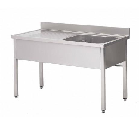 Plonge sans sous tablette 1200 x 600 x H850 mm