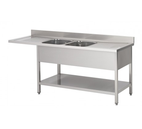 Plonge avec sous tablette 2400 x 600 x H850 mm