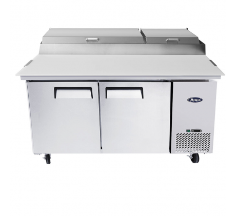 Table de préparation à pizzas 2 portes