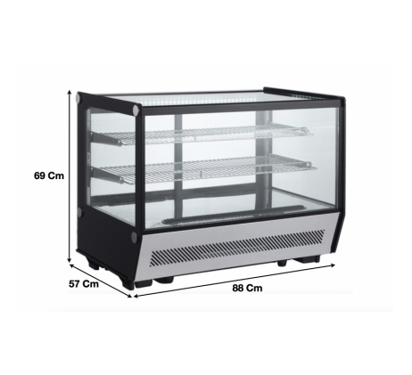 Vitrine réfrigérée panoramique avec vitrage...