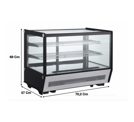 Vitrine réfrigérée panoramique avec vitrage...