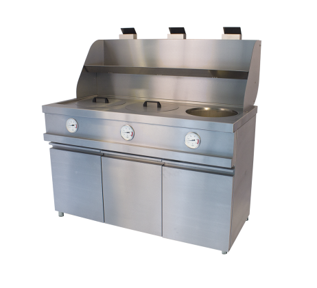 Friteuse 3 pots mécanique gaz